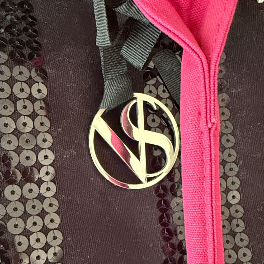 Victoria's Secret Black and Pink Sequin Tote - Picture 2 of 11